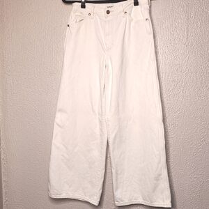 Wrangler World Wide 661 High Rise Wide Leg Vintage White Jeans Size 28